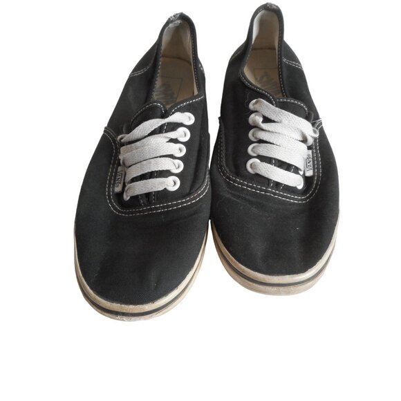 Vans Unisex Lace Up Low-Top Black Canvas Casual Sneaker Mens 6 Womans 7.5 - Picture 7 of 8